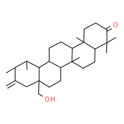 ChemSpider 2D Image | 8a-(Hydroxymethyl)-4,4,6a,11,12,14b-hexamethyl-10-methyleneicosahydro-3(2H)-picenone | C30H48O2