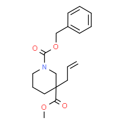 ChemSpider 2D Image | 1-Benzyl 3-methyl 3-allyl-1,3-piperidinedicarboxylate | C18H23NO4