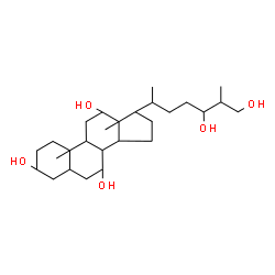 ChemSpider 2D Image | Cholestane-3,7,12,24,26-pentol | C27H48O5