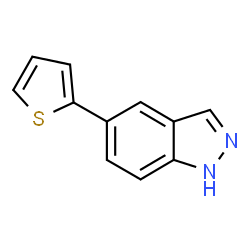 ChemSpider 2D Image | 5-(2-Thienyl)-1H-indazole | C11H8N2S