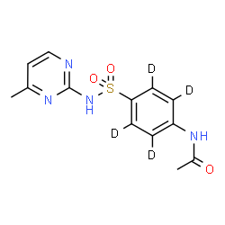 ChemSpider 2D Image | N-{4-[(4-Methyl-2-pyrimidinyl)sulfamoyl](~2~H_4_)phenyl}acetamide | C13H10D4N4O3S
