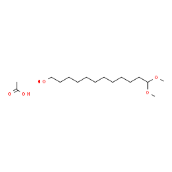 ChemSpider 2D Image | 12,12-Dimethoxy-1-dodecanol - acetic acid (1:1) | C16H34O5