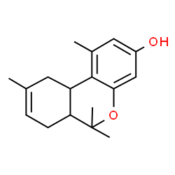ChemSpider 2D Image | 1,6,6,9-Tetramethyl-6a,7,10,10a-tetrahydro-6H-benzo[c]chromen-3-ol | C17H22O2