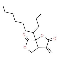 ChemSpider 2D Image | 6a-(4-Decanyl)-3-methylenedihydrofuro[3,4-b]furan-2,6(3H,4H)-dione | C17H26O4