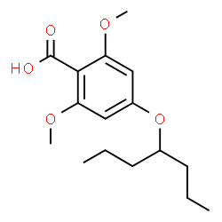 ChemSpider 2D Image | 4-(4-Heptanyloxy)-2,6-dimethoxybenzoic acid | C16H24O5
