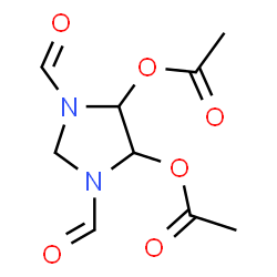 ChemSpider 2D Image | 1,3-Diformyl-4,5-imidazolidinediyl diacetate | C9H12N2O6