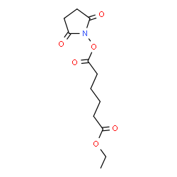 ChemSpider 2D Image | Ethyl 6-[(2,5-dioxo-1-pyrrolidinyl)oxy]-6-oxohexanoate | C12H17NO6