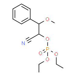 ChemSpider 2D Image | 1-Cyano-2-methoxy-2-phenylethyl diethyl phosphate | C14H20NO5P
