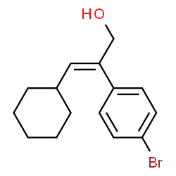 ChemSpider 2D Image | (2E)-2-(4-Bromophenyl)-3-cyclohexyl-2-propen-1-ol | C15H19BrO