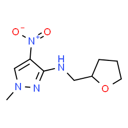 ChemSpider 2D Image | 1-methyl-4-nitro-N-[(oxolan-2-yl)methyl]-1H-pyrazol-3-amine | C9H14N4O3