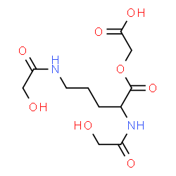 ChemSpider 2D Image | [(N~2~,N~5~-Diglycoloylornithyl)oxy]acetic acid | C11H18N2O8