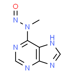 ChemSpider 2D Image | N-Methyl-N-nitroso-1H-purin-6-amine | C6H6N6O