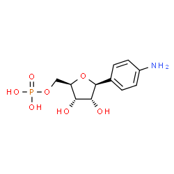 ChemSpider 2D Image | 4-(beta-D-ribofuranosyl)aminobenzene 5'-phosphate | C11H16NO7P