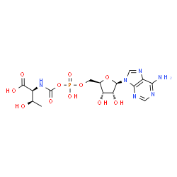 ChemSpider 2D Image | L-threonylcarbamoyladenylate | C15H21N6O11P