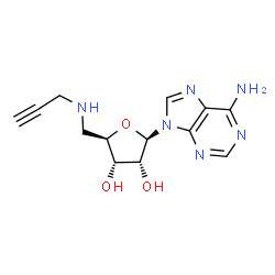 ChemSpider 2D Image | 5'-Deoxy-5'-(2-propyn-1-ylamino)adenosine | C13H16N6O3