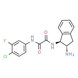 ChemSpider 2D Image | N-[(1S,2S)-2-Amino-2,3-dihydro-1H-inden-1-yl]-N'-(4-chloro-3-fluorophenyl)ethanediamide | C17H15ClFN3O2