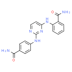 ChemSpider 2D Image | 2-({2-[(4-Carbamoylphenyl)amino]-4-pyrimidinyl}amino)benzamide | C18H16N6O2