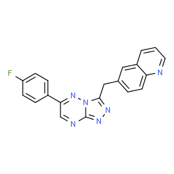 ChemSpider 2D Image | 6-{[6-(4-Fluorophenyl)[1,2,4]triazolo[4,3-b][1,2,4]triazin-3-yl]methyl}quinoline | C20H13FN6