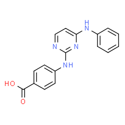 ChemSpider 2D Image | 4-[(4-Anilino-2-pyrimidinyl)amino]benzoic acid | C17H14N4O2