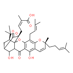 ChemSpider 2D Image | (2Z)-4-[(1S,2S,8R,17S,19R)-12,16-Dihydroxy-8,21,21-trimethyl-5-(3-methyl-2-buten-1-yl)-8-(4-methyl-3-penten-1-yl)-14,18-dioxo-3,7,20-trioxahexacyclo[15.4.1.0~2,15~.0~2,19~.0~4,13~.0~6,11~]docosa-4(13)
,5,9,11-tetraen-19-yl]-2-methyl-2-butenoic acid | C38H46O9
