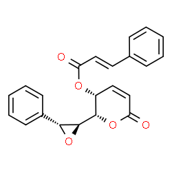 ChemSpider 2D Image | (2S,3R)-6-Oxo-2-[(2S,3R)-3-phenyl-2-oxiranyl]-3,6-dihydro-2H-pyran-3-yl (2E)-3-phenylacrylate | C22H18O5