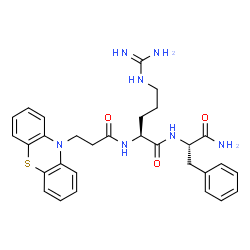 ChemSpider 2D Image | N~2~-[3-(10H-Phenothiazin-10-yl)propanoyl]-L-arginyl-L-phenylalaninamide | C30H35N7O3S