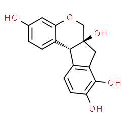 ChemSpider 2D Image | (6aS,11bR)-7,11b-Dihydroindeno[2,1-c]chromene-3,6a,8,9(6H)-tetrol | C16H14O5