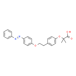 ChemSpider 2D Image | 2-Methyl-2-[4-(2-{4-[(E)-phenyldiazenyl]phenoxy}ethyl)phenoxy]propanoic acid | C24H24N2O4