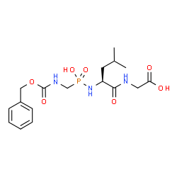 ChemSpider 2D Image | N-[({[(Benzyloxy)carbonyl]amino}methyl)(hydroxy)phosphoryl]-L-leucylglycine | C17H26N3O7P