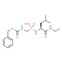 ChemSpider 2D Image | N~2~-[({[(Benzyloxy)carbonyl]amino}methyl)(hydroxy)phosphoryl]-N-ethyl-L-leucinamide | C17H28N3O5P