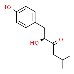 ChemSpider 2D Image | (2S)-2-Hydroxy-1-(4-hydroxyphenyl)-5-methyl-3-hexanone | C13H18O3