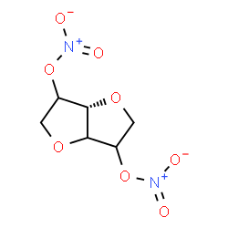 ChemSpider 2D Image | 1,4:3,6-Dianhydro-2,5-di-O-nitro-D-glycero-hexitol | C6H8N2O8