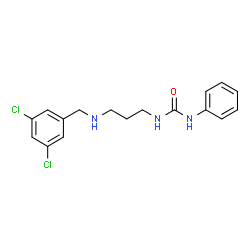ChemSpider 2D Image | 1-{3-[(3,5-Dichlorobenzyl)amino]propyl}-3-phenylurea | C17H19Cl2N3O