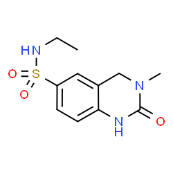 ChemSpider 2D Image | N-Ethyl-3-methyl-2-oxo-1,2,3,4-tetrahydro-6-quinazolinesulfonamide | C11H15N3O3S