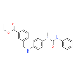 ChemSpider 2D Image | Ethyl 3-[({4-[methyl(phenylcarbamoyl)amino]phenyl}amino)methyl]benzoate | C24H25N3O3