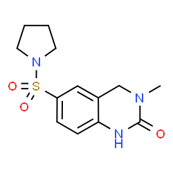 ChemSpider 2D Image | 3-Methyl-6-(1-pyrrolidinylsulfonyl)-3,4-dihydro-2(1H)-quinazolinone | C13H17N3O3S