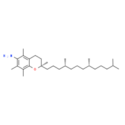 ChemSpider 2D Image | (2R)-2,5,7,8-Tetramethyl-2-[(4R,8R)-4,8,12-trimethyltridecyl]-6-chromanamine | C29H51NO