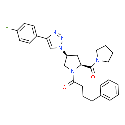 ChemSpider 2D Image | 1-[(2s,4s)-4-[4-(4-Fluorophenyl)-1,2,3-Triazol-1-Yl]-2-Pyrrolidin-1-Ylcarbonyl-Pyrrolidin-1-Yl]-4-Phenyl-Butan-1-One | C27H30FN5O2