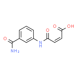 ChemSpider 2D Image | (2Z)-4-[(3-Carbamoylphenyl)amino]-4-oxo-2-butenoic acid | C11H10N2O4