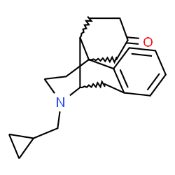 ChemSpider 2D Image | (14xi)-17-(Cyclopropylmethyl)morphinan-6-one | C20H25NO