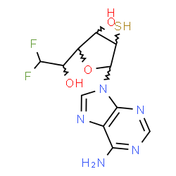 ChemSpider 2D Image | 9-(6-Deoxy-6,6-difluoro-2-thiohexofuranosyl)-9H-purin-6-amine | C11H13F2N5O3S