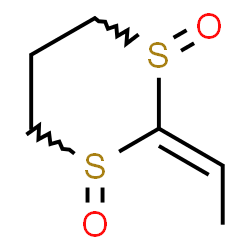 ChemSpider 2D Image | 2-Ethylidene-1,3-dithiane 1,3-dioxide | C6H10O2S2