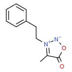 ChemSpider 2D Image | 4-Methyl-5-oxo-3-(2-phenylethyl)-5H-1,2,3-oxadiazol-3-ium-2-ide | C11H12N2O2