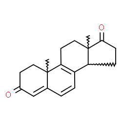 ChemSpider 2D Image | (10xi,13xi,14xi)-Androsta-4,6,8-triene-3,17-dione | C19H22O2