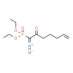 ChemSpider 2D Image | Diethyl (1-diazo-2-oxo-6-hepten-1-yl)phosphonate | C11H19N2O4P