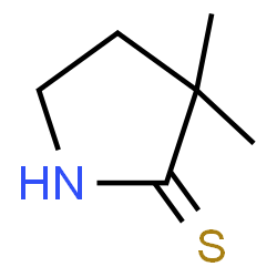 ChemSpider 2D Image | 3,3-Dimethyl-2-pyrrolidinethione | C6H11NS
