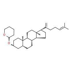 ChemSpider 2D Image | (5xi,8xi,9xi,10xi,13xi,14xi,17xi)-3-(Tetrahydro-2H-pyran-2-yloxy)cholesta-20,24-diene | C32H52O2