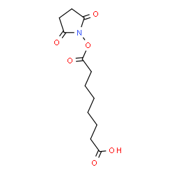 ChemSpider 2D Image | 8-[(2,5-Dioxo-1-pyrrolidinyl)oxy]-8-oxooctanoic acid | C12H17NO6