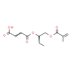ChemSpider 2D Image | 4-{[1-(Methacryloyloxy)-2-butanyl]oxy}-4-oxo-2-butenoic acid | C12H16O6