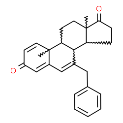 ChemSpider 2D Image | (8xi,9xi,10xi,13xi,14xi)-7-Benzylandrosta-1,4,6-triene-3,17-dione | C26H28O2